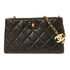CHANEL CC GHW Chain Shoulder Bag Lambskin Leather Black