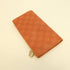 GUCCI GG GHW Long Wallet Calfskin Leather Orange