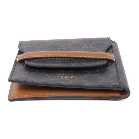 CELINE Wallet PVC Coated Canvas Brown