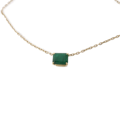 JEWELRY Emerald Necklace Accessories 18K Yellow Gold