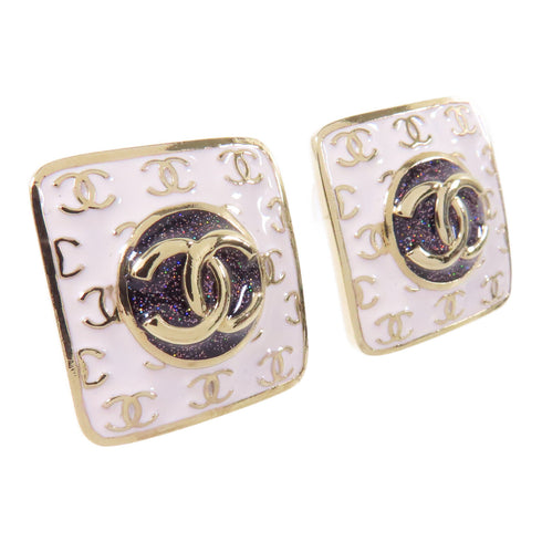 CHANEL CC Earrings Accessories C24/C Metal Gold White