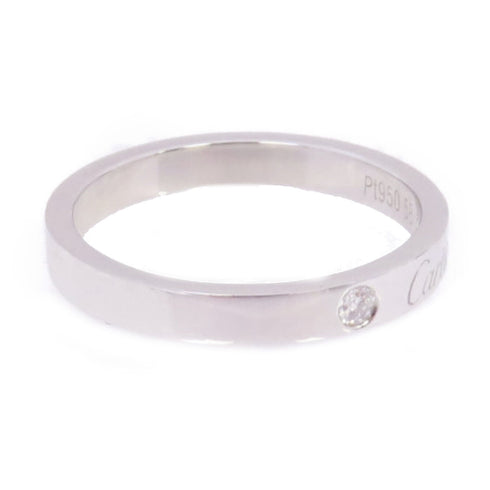 CARTIER Diamond Wedding Ring Cartier#58 US#8.5 18K White Gold
