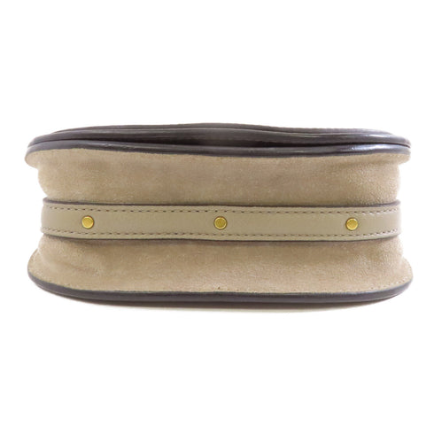 Chloe GHW Nile 2way Shoulder Bag Calfskin Leather Grey