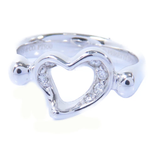 TIFFANY&CO Open Heart Ring PT950 Platinum US#3.5