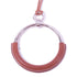 HERMES Necklace Leather/Metal Brown/Silver