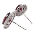 JEWELRY 4.255ct Garnet 0.25ct Diamond Earrings 18K White Gold