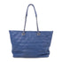 CHANEL CC SHW Chain Shoulder Tote Bag Calfskin Leather Blue