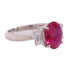 FINE JEWELRY 1.86ct Ruby 0.43ct Diamond Ring US#5.75 PT900 Platinum