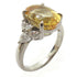 FINE JEWELRY 5.64ct Imperial Topaz 0.55ct Diamond Ring PT900 Platinum US#8