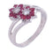 JEWELRY Ruby Diamond Ring US#7 18K White Gold