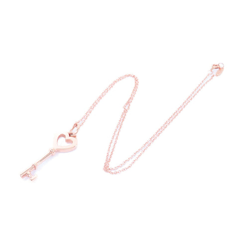 TIFFANY&CO Heart Key Necklace Accessories Pink Gold