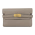 HERMES GHW Kelly Depliant Wallet Epsom Leather Gris Asphalte Grey
