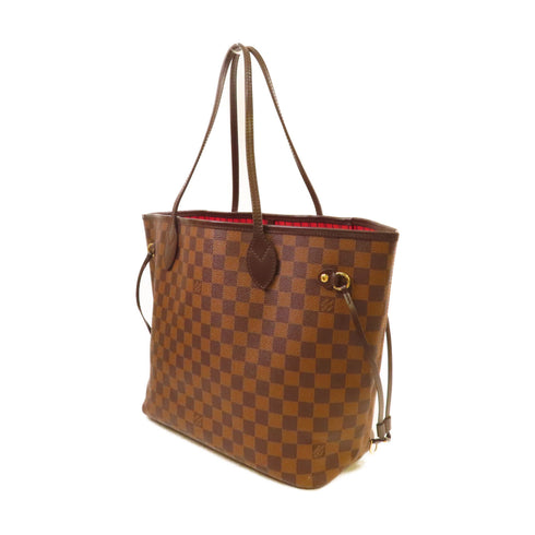 LOUIS VUITTON LV GHW Neverfull MM Tote Shoulder Bag N41358 Damier Ebene Brown