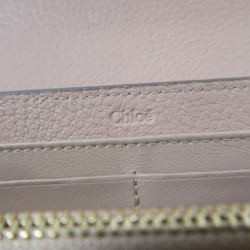 Chloe GHW Long Wallet Calfskin Leather Pink