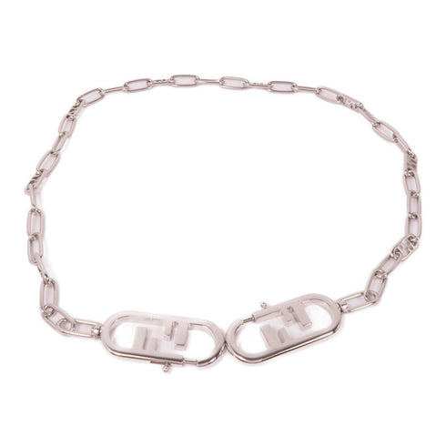 FENDI Shoulder Strap Metal Silver