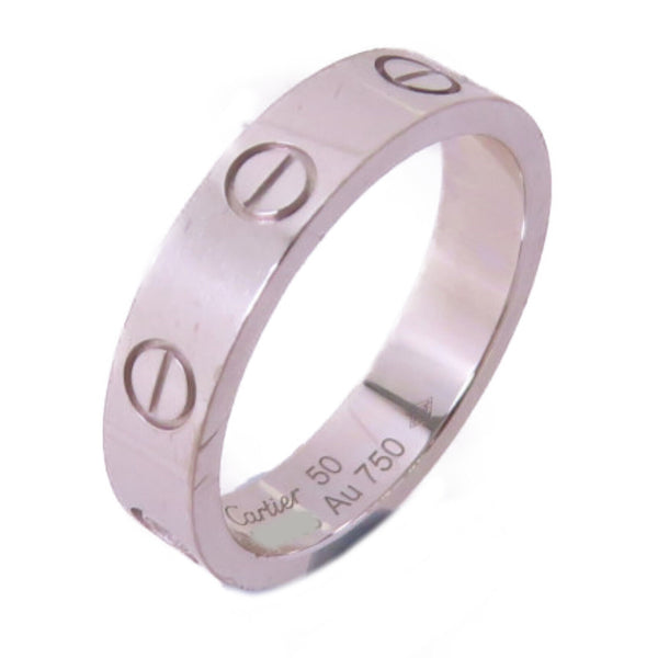 CARTIER Love Ring Precept #50 US#5.5 18K White Gold