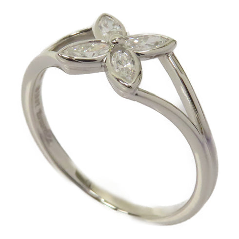 TIFFANY&CO Diamond Ring US#6.5 PT950 Platinum Silver Transparent