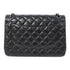 CHANEL Quilted CC SHW Classic Flap 30cm Shoulder Bag Lambskin Leather Black