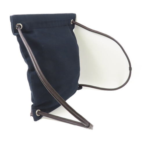 HERMES Maline Grooming Bag Rucksack Backpack Canvas/Leather