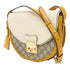GUCCI GG Padlock Shoulder Bag 644524 Calfskin Leather Coated Canvas Yellow White