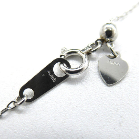 MIKIMOTO 0.16ct Diamond Necklace 18K White Gold PT850 Platinum