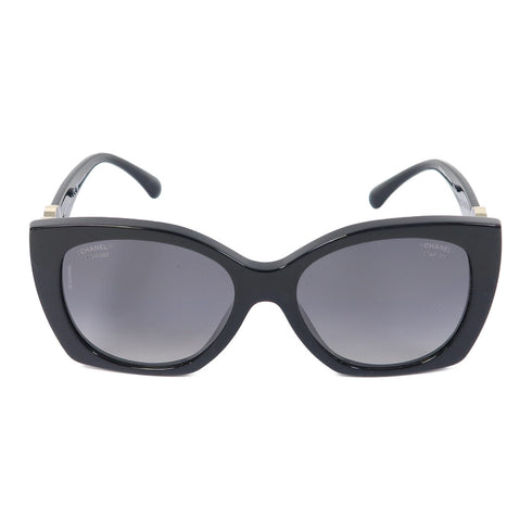 CHANEL CC Sunglasses PVC Black v3
