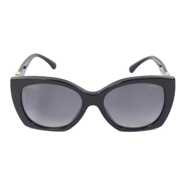 CHANEL CC Sunglasses PVC Black v3