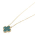 Van Cleef & Arpels Vintage Alhambra Malachite Necklace AR09VA00 18K Yellow Gold