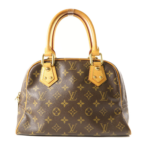 LOUIS VUITTON LV GHW Manhattan PM Handbag M40026 Monogram Brown v1