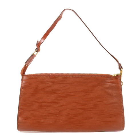 LOUIS VUITTON LV GHW Pochette Accessories Hand Bag M52982 Epi Caramel