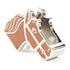 HERMES Scarf Ring Metal Silver/Brown