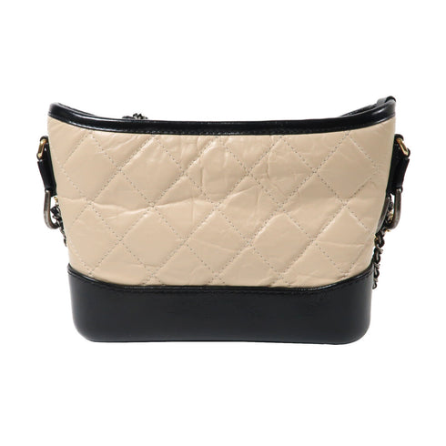 CHANEL Quilted CC GHW Small Gabrielle Chain Shoulder Bag A91810 Aged Leather