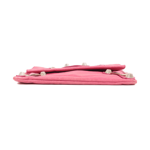 BALENCIAGA SHW Clutch Pouch Calfskin Leather Pink
