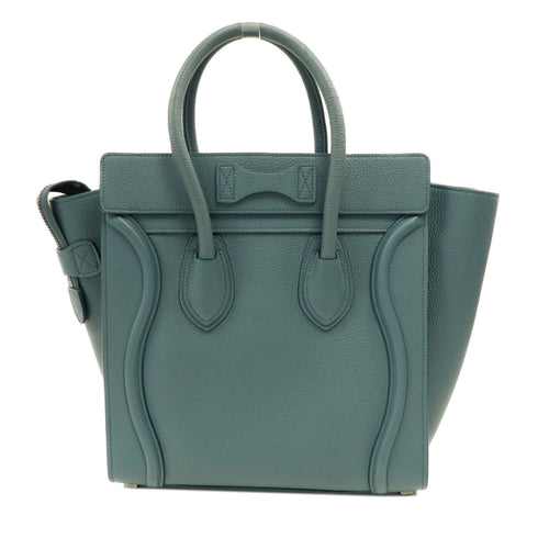 CELINE SHW Luggage Handbag Calfskin Leather Blue