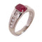 FINE JEWELRY 1.177ct Ruby 0.35ct Diamond Ring PT900 Platinum US#5.25
