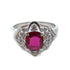 JEWELRY Ruby Ring 0.21ct/3.9g PT900 Platinum US#5.75 Silver/Pink