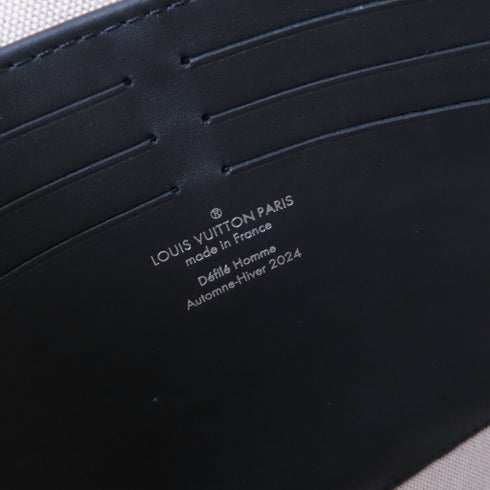 LOUIS VUITTON LV SHW Pochette Voyage MM Pouch M11764 Brushed Monogram Black