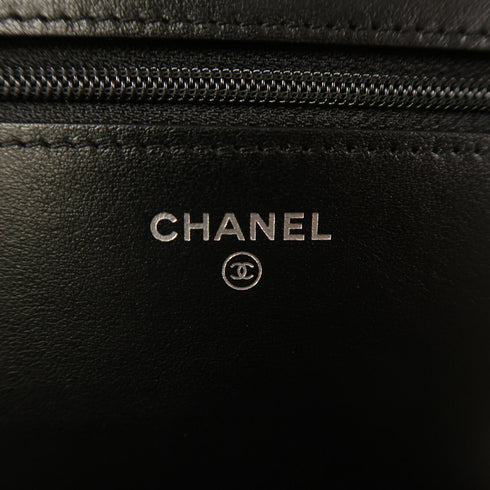CHANEL CC SHW WOC Wallet On Chain Shoulder Bag Calfskin Leather Black v1