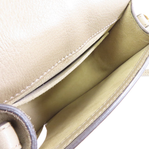 Chloe GHW Nile 2way Shoulder Bag Calfskin Leather Grey