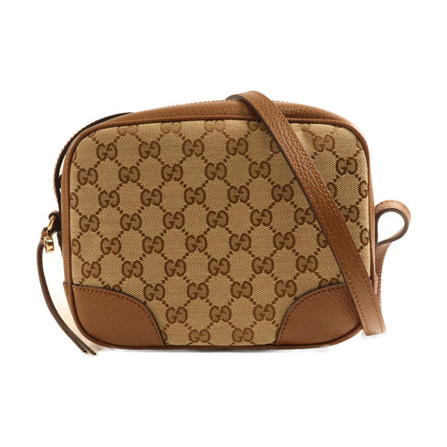 GUCCI GG GHW Shoulder Bag Canvas 449413 Brown