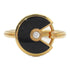 CARTIER Amulet de Cartier Onyx/Dia Ring XS 18K Rose Gold US#5.25/Cartier#50