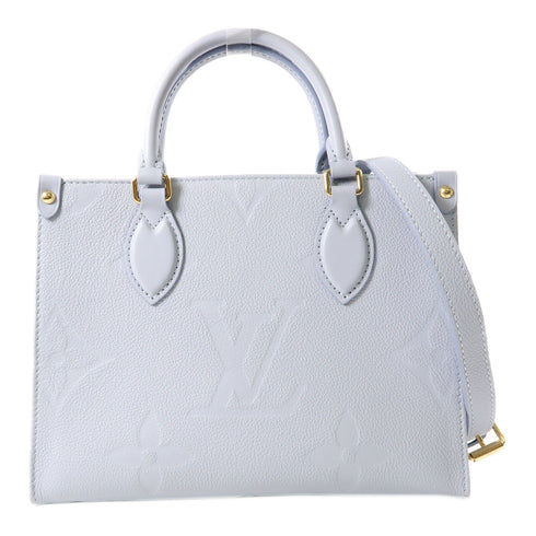 LOUIS VUITTON LV OnTheGo PM 2 Way Bag M46840 Monogram Empreinte Light Blue