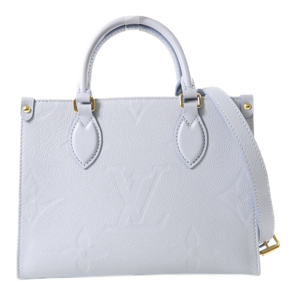 LOUIS VUITTON LV OnTheGo PM 2 Way Bag M46840 Monogram Empreinte Light Blue