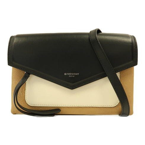 GIVENCHY SHW Crossbody Shoulder Bag BB05462784 Calfskin Leather Black/Beige