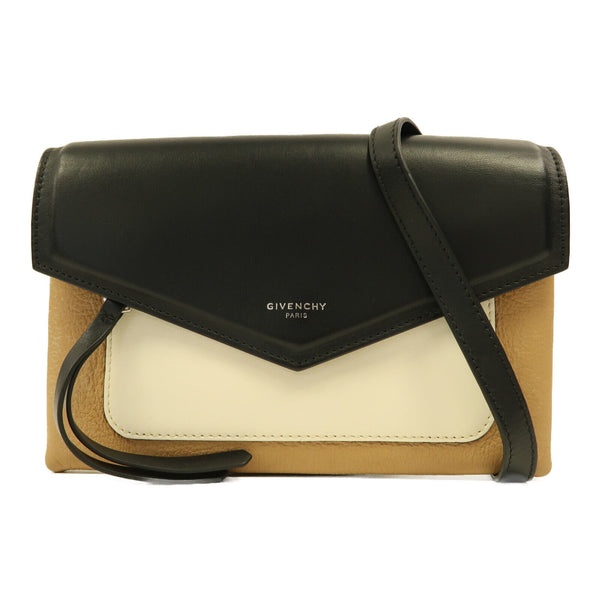 GIVENCHY SHW Crossbody Shoulder Bag BB05462784 Calfskin Leather Black/Beige