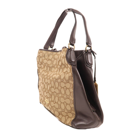 COACH GHW Shoulder Bag C1680.36466 Canvas Brown