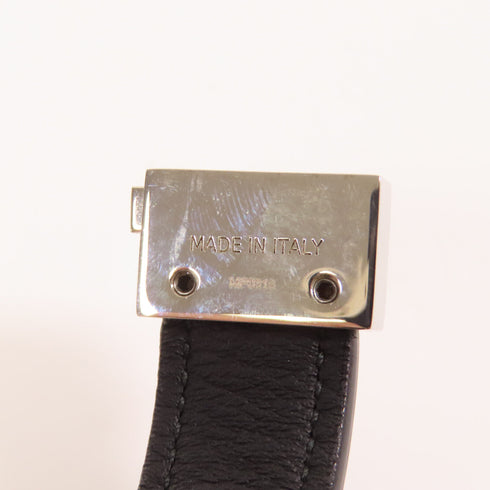 FENDI SHW Bracelet Bangle Calfskin Leather Black