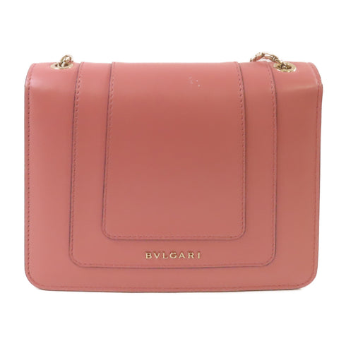 BVLGARI SHW Serpenti Forever Shoulder Bag Crossbody Calfskin Leather Pink
