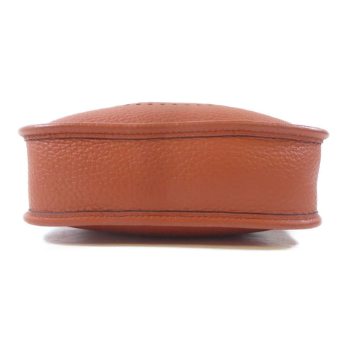 HERMES PHW Mini Evelyne Shoulder Crossbody Bag Clemence Leather Cuivre Brown