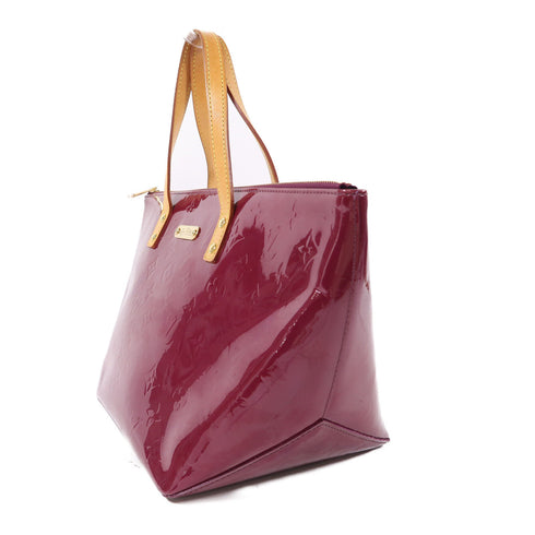 LOUIS VUITTON LV GHW Bellevue PM Handbag M93583 Vernis Purplish Red